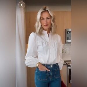 Like New Mint Velvet White Blouse Sz S